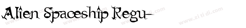 Alien Spaceship Regu字体转换